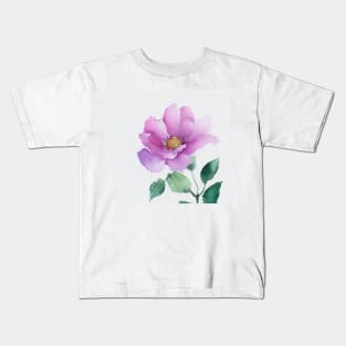 Watercolor Flower Kids T-Shirt